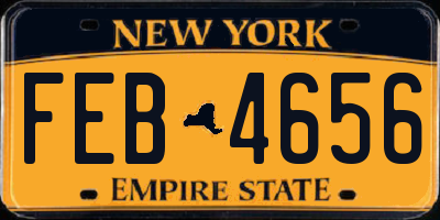 NY license plate FEB4656