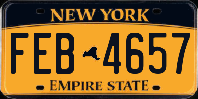 NY license plate FEB4657