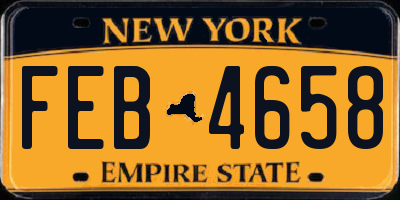 NY license plate FEB4658