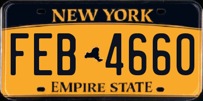NY license plate FEB4660