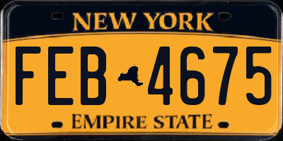 NY license plate FEB4675