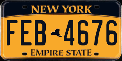NY license plate FEB4676
