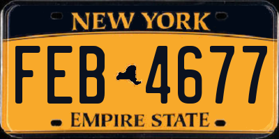 NY license plate FEB4677