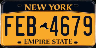 NY license plate FEB4679