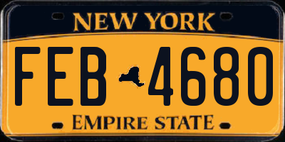 NY license plate FEB4680