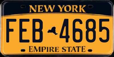 NY license plate FEB4685