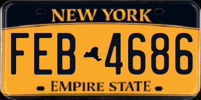 NY license plate FEB4686