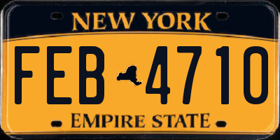 NY license plate FEB4710