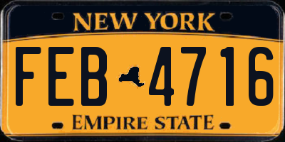 NY license plate FEB4716