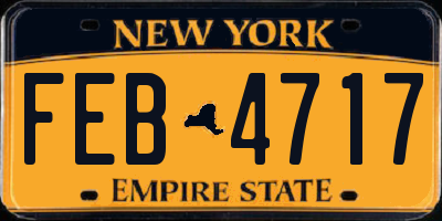 NY license plate FEB4717