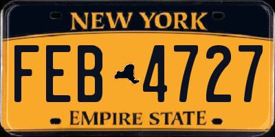 NY license plate FEB4727