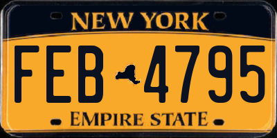 NY license plate FEB4795