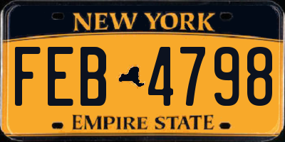 NY license plate FEB4798