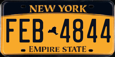 NY license plate FEB4844
