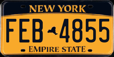 NY license plate FEB4855