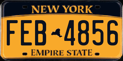 NY license plate FEB4856