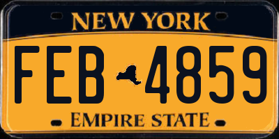 NY license plate FEB4859