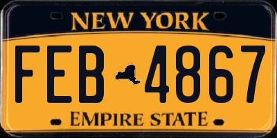 NY license plate FEB4867