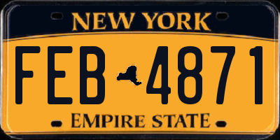 NY license plate FEB4871