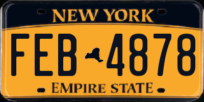 NY license plate FEB4878