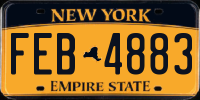 NY license plate FEB4883