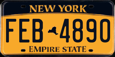 NY license plate FEB4890