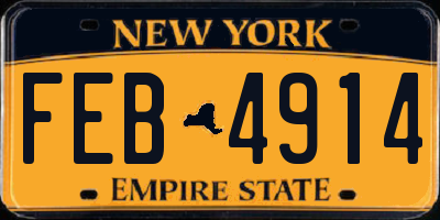 NY license plate FEB4914