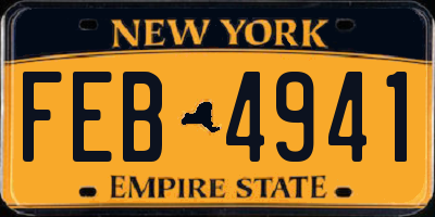 NY license plate FEB4941
