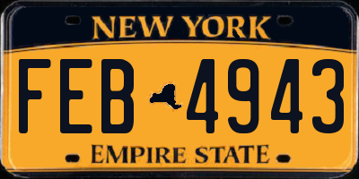 NY license plate FEB4943