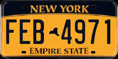 NY license plate FEB4971
