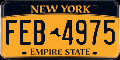 NY license plate FEB4975