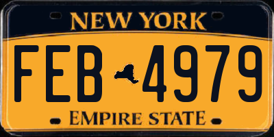 NY license plate FEB4979