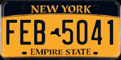 NY license plate FEB5041