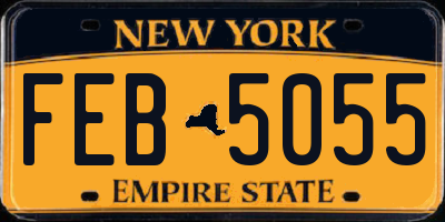 NY license plate FEB5055