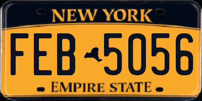 NY license plate FEB5056
