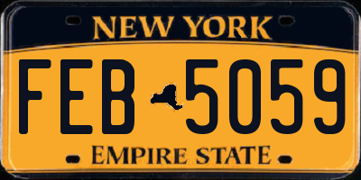 NY license plate FEB5059
