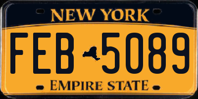 NY license plate FEB5089