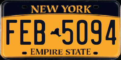 NY license plate FEB5094
