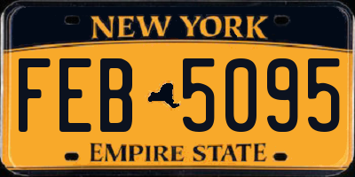 NY license plate FEB5095