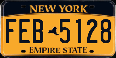 NY license plate FEB5128