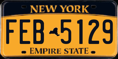 NY license plate FEB5129