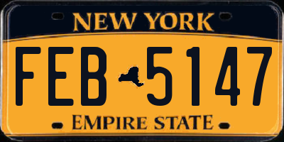 NY license plate FEB5147