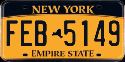 NY license plate FEB5149