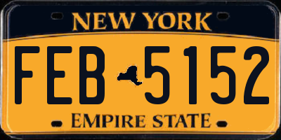 NY license plate FEB5152