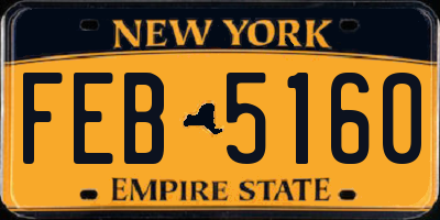 NY license plate FEB5160