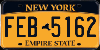 NY license plate FEB5162
