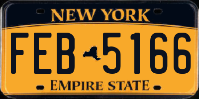NY license plate FEB5166