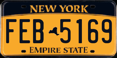 NY license plate FEB5169