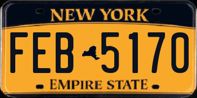 NY license plate FEB5170