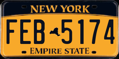 NY license plate FEB5174